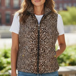 Allison Daley New  Brown Leopard Print Vest. Photo 0