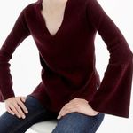 J.Crew Peplum Sleeve V-Neck Sweater Smoky Olive Size S Photo 6