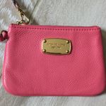 Michael Kors Coral Leather Wristlet with Card Slots Pink Photo 1