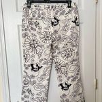 Tibi  Size 8 Black White Brown Floral Wide Leg Ankle Pants NWT Artsy Photo 3