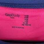 GAP Striped Navy Blue Pink Long Sleeve Athletic Top size Medium Photo 3