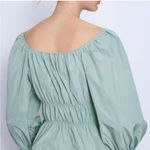 ZARA  Taffeta‎ Puff Sleeve Blousee Light Green XS Photo 2
