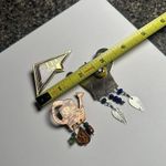 Handcrafted Mixed Metal Teapot / 1 Enamel Brooch Pin Lot Of 3 Photo 8