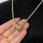 Charter Club  Gold Tone Crystal Accent Ring Pendant Necklace Photo 1