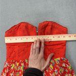 Xhilaration  XS‎ Orange Multicolored Floral Mini Dress Strapless Zip Top Cotton Photo 8