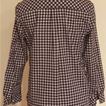 Talbots Cotton Gingham white & Red Checker Button Up Shirt Women’s Sz M Photo 3