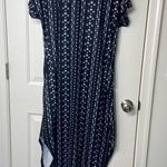 NWOT Women’s black white arrow patterned soft tshirt maxi stretch‎ dress medium Photo 0