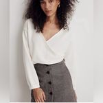 Madewell  Women’s‎ Size Medium Black Ottoman Knit Wrap Top Photo 2