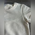 Aerie  Offline Seamless Ribbed Cropped Cream T-Shirt Photo 1