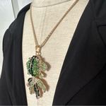 Betsey Johnson  green and black rhinestone fish pendant necklace Photo 1