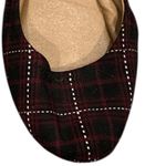 Lucky Brand  ERIN RED BURGUNDY BLUE Plaid ROUND TOE TARTAN Ballet Flats SIZE 8 Photo 3