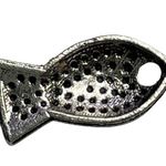 Fish Pendant Silver Tone Charm Bracelet Necklace Jewelry Craft Dangle u c Nautic Photo 1