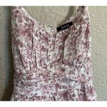 Trixxi  Pink Floral‎ Midi Fit + Flare Dress L Cottagecore Coquette Romantic Flowy Photo 2