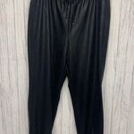 Womens Size 12 Frank Lyman Faux Leather Joggers Black NWT Photo 0