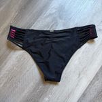 Hollister  Black Bikini Bottom Strappy Beach Vacation Large Swimwear Photo 3