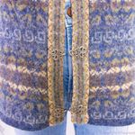 Cambridge Dry Goods vintage 100% wool fair isle cardigan sweater, M Blue Size M Photo 4
