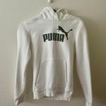 Puma white pullover hoodie with black logo Photo 0
