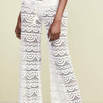 PilyQ PQ SWIM WATER LILY‎ HIGH WAIST LACE PANTS IN WHITE Size M/L Photo 0