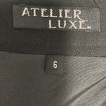 Atelier Luxe Skirt Women 6 Black Knee Length Polyester Viscose Office Career Photo 3