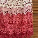 Rue 21 Women’s Laced Patterned Stretchy Skirt Pink White Sz XS/S Photo 2