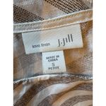 J.Jill  Love Linen Dress Women‎ Small Petite Tan White Chevron Maxi Lagenlook Photo 7