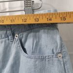 CeCe  Light Blue Scalloped  Denim Mini Hem Skirt Size 4 Photo 4