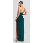 RETROFETE Katya draped sequined chiffon gown Emerald New Womens XS Green Photo 1