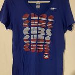 Nike Chicago Cubs Tshirt women's V neck size large Sports Top Large Logo Photo 0