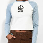 Vans  We Grow Antique White Long Sleeve T-Shirt Women’s Small Photo 0