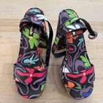 Larroudé Dolly Floral Patent Leather Platform Sandals EUC Black Size 5.5 Photo 6