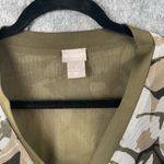 Chico's Chico’s Women’s Size Large Camo-Floral Print Mesh Cardigan business casual green Photo 2