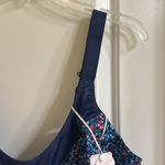 Elomi Energise Sports Bra EL8042 NEW Size 40L Navy Geo Underwire Blue Photo 6