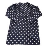 ZARA  Woman Shirt Womens XS Blue White Polka Dot Long Sleeve‎ Blouse Tunic Top Photo 1