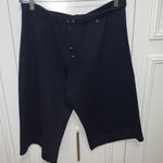 St. John  Sport Women's Black Knit Drawstring Capri Pants Size‎ XL Casual Photo 0