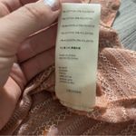 Free People  Open Weave Jacquard Knit Wide Scoop Neck Heirloom Blouse Top; XS Photo 9