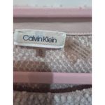 Calvin Klein  Textured Knit Top with Silky Shirt Hem Long Sleeve Light Pink XS Photo 3