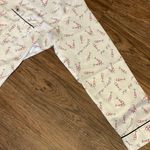 Victoria's Secret Victoria’s Secret Satin Feel Champagne Print Pajama Top Medium White Pink Black Photo 11