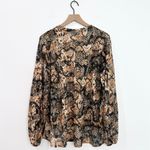 Free People  Out For The Night Top Sheer Oversized Boho size XS Photo 2