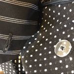 CAbi Size 6 White Square Pattern on Black Super Stretchy Cropped Pants Photo 7