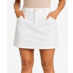 Bamboo Traders White Front Pockets Belt Loops Zipper Closure Aline Skirt Size 12 Photo 0