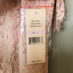 Nanette Lepore  Barely Blush Pink Eyelash Lace Ruffle Halter Neck Dress NEW Photo 3