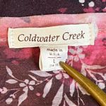 Coldwater Creek Y2K Floral Abstract Long Sleeve Scoop Neck Top Size Large Photo 5