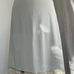 Vintage Fairy Grunge Mint Green Midi Half Slip Skirt with Lace Brown Bow Dainty Size undefined Photo 0