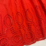 Midi Eyelet Dress NWT Orange Size M Photo 9