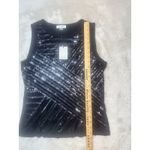 Calvin Klein  Black Sleeveless Sequin Top, Crew Neck Size Large NWT Photo 9