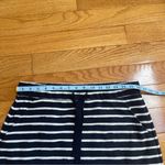 Loft Striped Jogger Pocket Cotton blend Skirt with drawstring blue white Sz M Photo 7