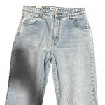 NWT Rolla’s High Rise Straight Jeans Light Wash Distressed Size 32/AU 14 Blue Photo 2