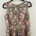 Adrianna Papell  lace dress w/crystal brooch.Dusty pink w gray/black,peephole S14 Photo 1