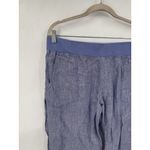 Toad & Co Road & Co Flip Top Lithe Linen Pant Women 14 Blue Minimalist Beach Coastal Photo 8