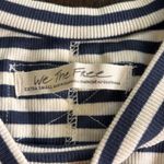 We The Free Tank Top Womens XS Navy White Ribbed Sleeveless Muscle Shirt Fitted Photo 4